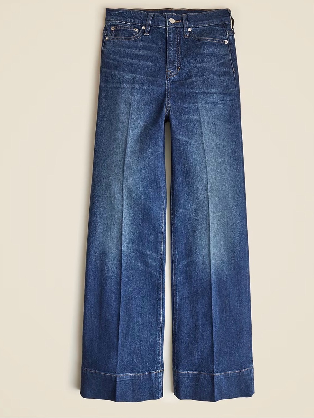 J.CREW • High-Rise wide leg trouser Jeans in - size 30 petite stretch